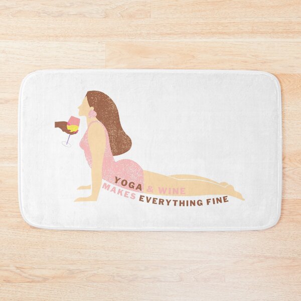 Item preview, Yoga and wine makes everything fine! designed and sold by TeeKid.