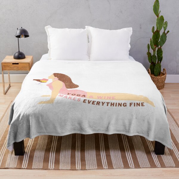 Item preview, Yoga and wine makes everything fine! designed and sold by TeeKid.