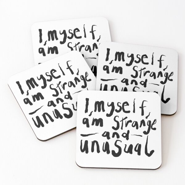 Item preview, I myself am strange and unusual emo quote designed and sold by DarkAliceArt.