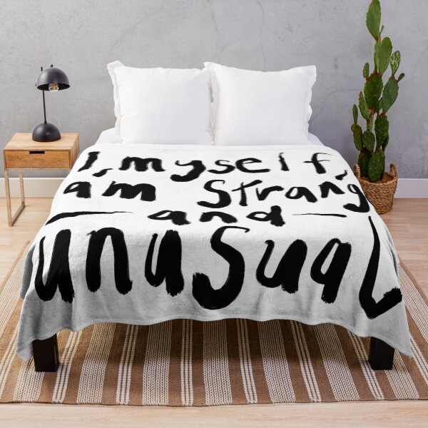 Item preview, I myself am strange and unusual emo quote designed and sold by DarkAliceArt.