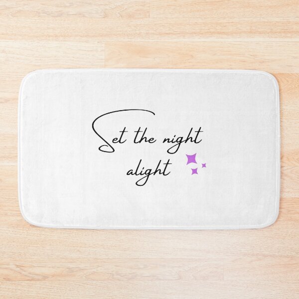Item preview, Set the night alight (black text) designed and sold by AlexiaArts.