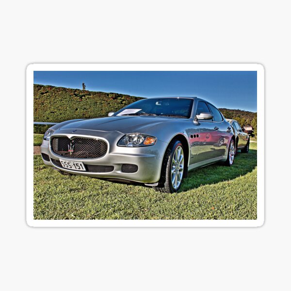 Silver Maserati at Carrack Hill Sticker