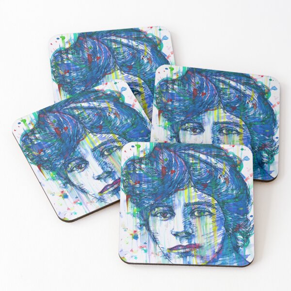 Item preview, ALICE PAUL watercolor and ink portrait designed and sold by lautir.