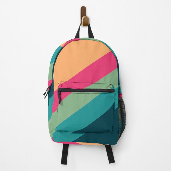 Item preview, Simple flat green pink yellow stripes designed and sold by Thecolorschemer.