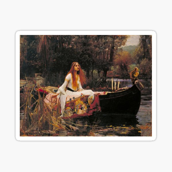 The Lady of Shallot - John william Waterhouse Sticker