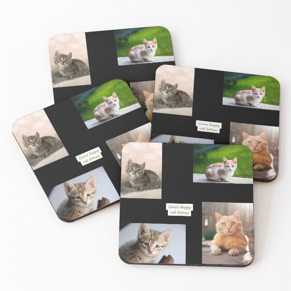 Item preview, Sweet happy cub kittens sticker pack designed and sold by srm-creations.