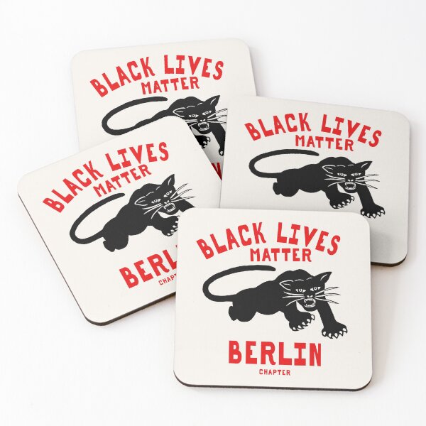 Item preview, BLACK LIVES MATTER: 'BERLIN Chapter': Original Black with Red Text on Cream designed and sold by Day Chapman.