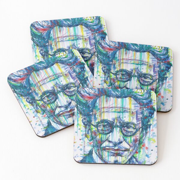 Item preview, ERWIN SCHRODINGER watercolor and ink portrait designed and sold by lautir.