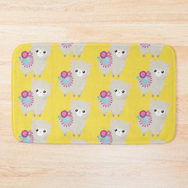 Item preview, illuminating yellow Gray Llama  designed and sold by ToniaKroeger.