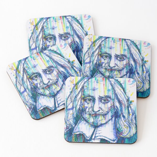 Item preview, THOMAS HOBBES watercolor and ink portrait designed and sold by lautir.