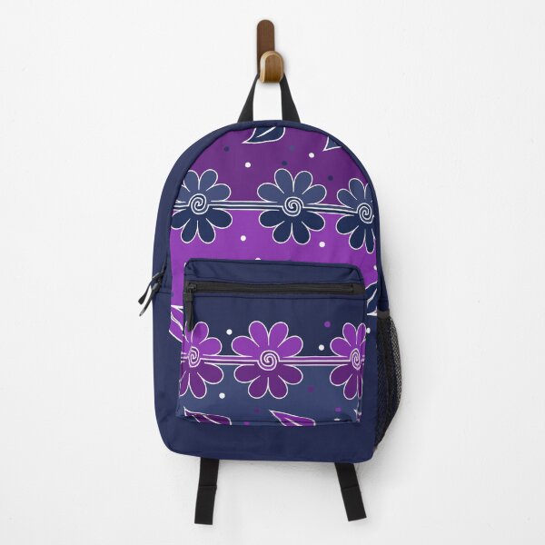 Item preview, Continuous Line Leaves and Flowers in Blues and Purples designed and sold by Sheila Pressley.