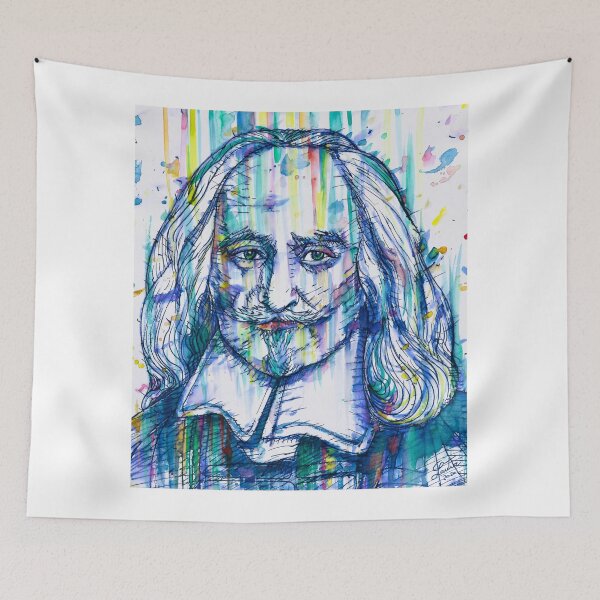 Artikelvorschau, THOMAS HOBBES Aquarell- und Tuscheporträt entworfen und verkauft von lautir.