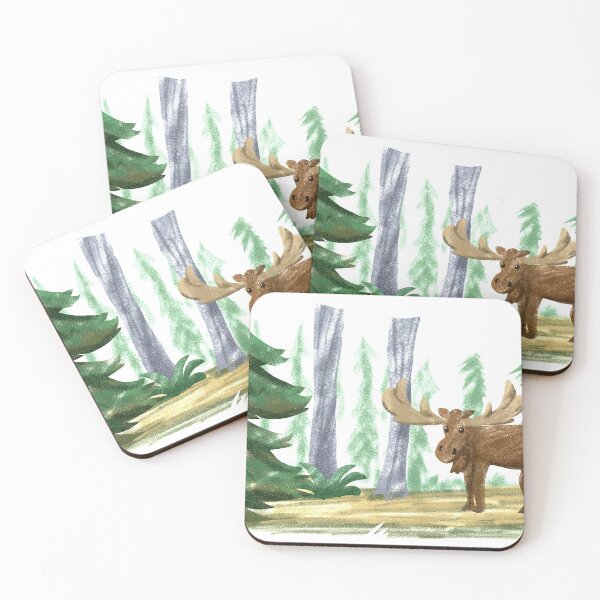 Item preview, Moose in the woods designed and sold by axoNNNessj.