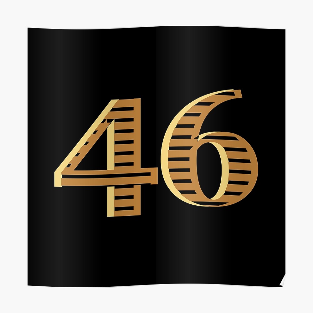 American football ball number 46, forty six | Sticker