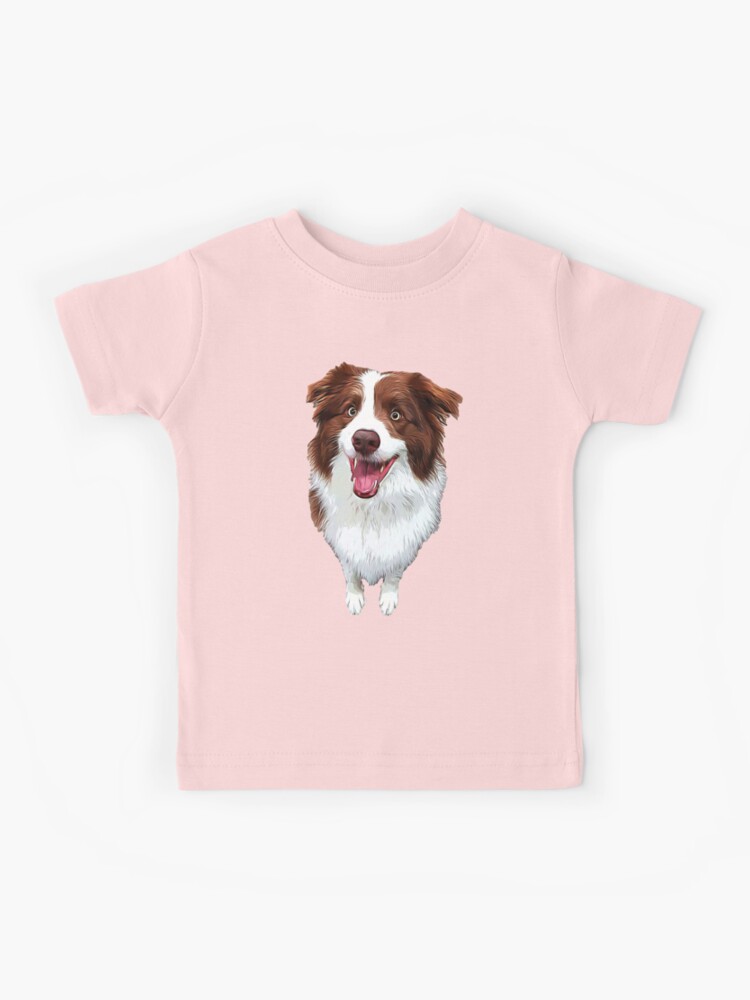 ★COVERNAT★ Border Collie Trio T-Shirt Oatmeal Border Collie Red Tri - Puppy - Caricature - T-Shirt