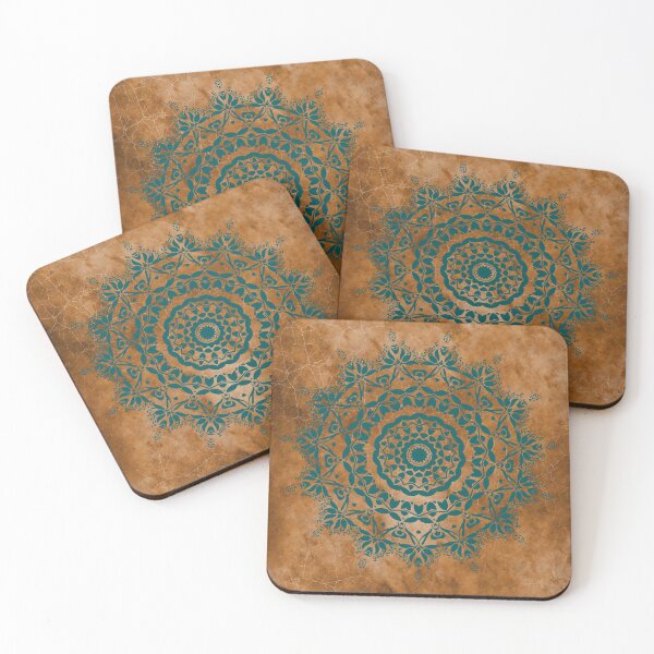 Item preview, Aqua Mandala on Aged Copper designed and sold by Ksaavet.