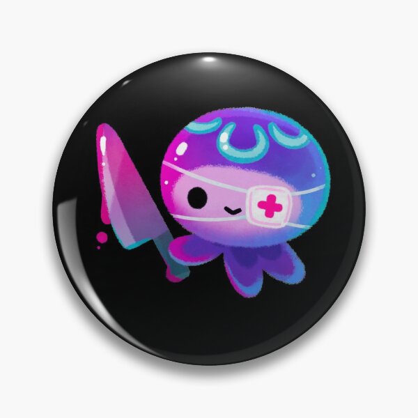 Bernard-l'ermite - méduse rose / couteau Badge