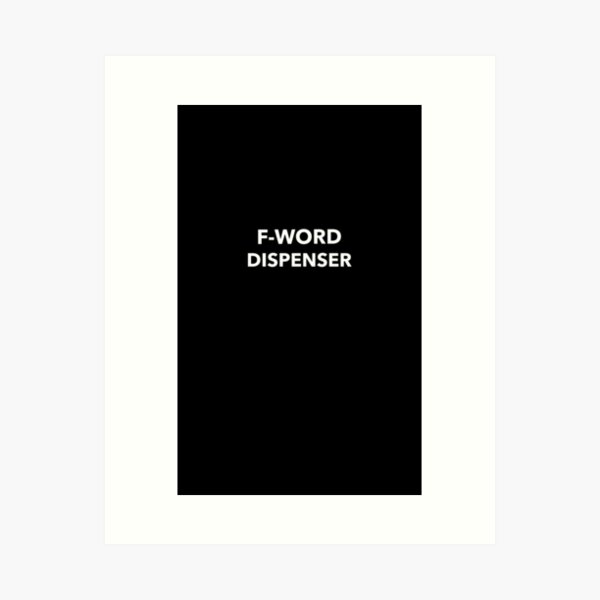 Vista previa del artículo con la obra «Dispensador de palabras F», diseñado y vendido por snarksnark.