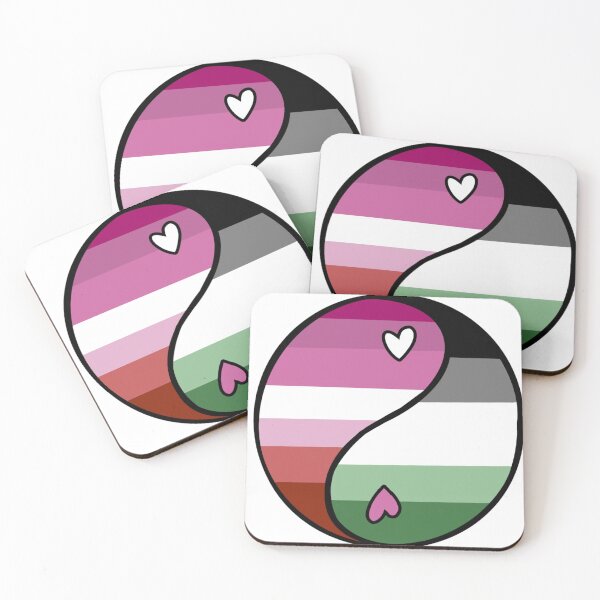 Item preview, Lesbian Aro Aromantic WLW Cute LGBTQ+ Pride Flag Yin Yang designed and sold by PepperThRealMVP.
