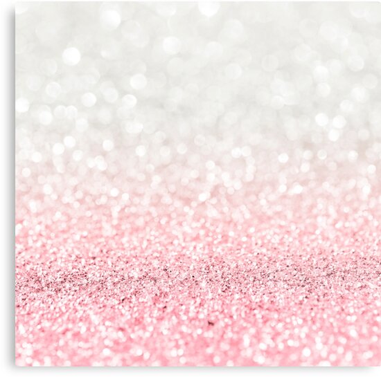 "Pink Ombre Glitter" Metal Print by heartlocked | Redbubble