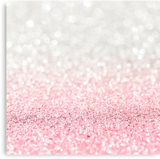 "Pink Ombre Glitter" Canvas Print by heartlocked | Redbubble