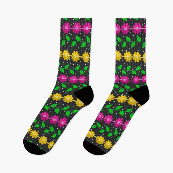 Item preview, Continuous Line Leaves and Flowers in Hot Pink, Yellow, Lime Green designed and sold by Sheila Pressley.