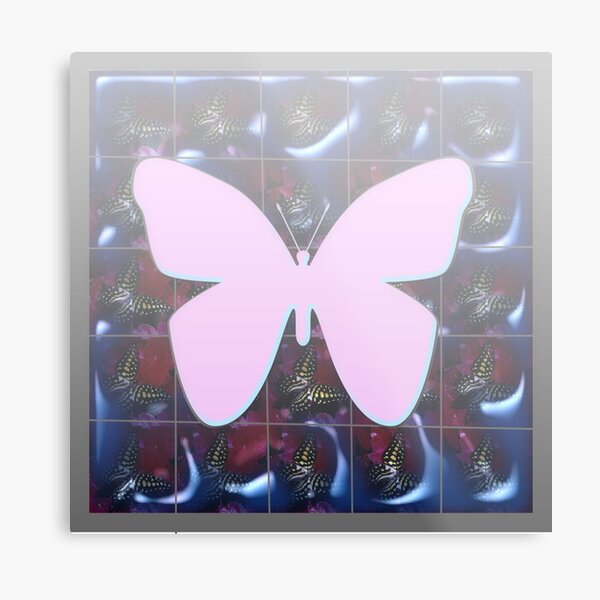 Butterfly Pattern Metal Print