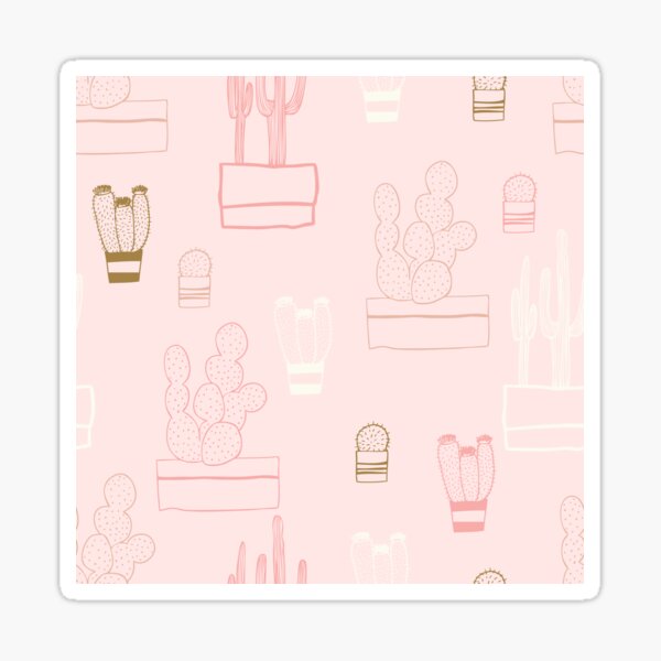 Pink Cactus Sticker