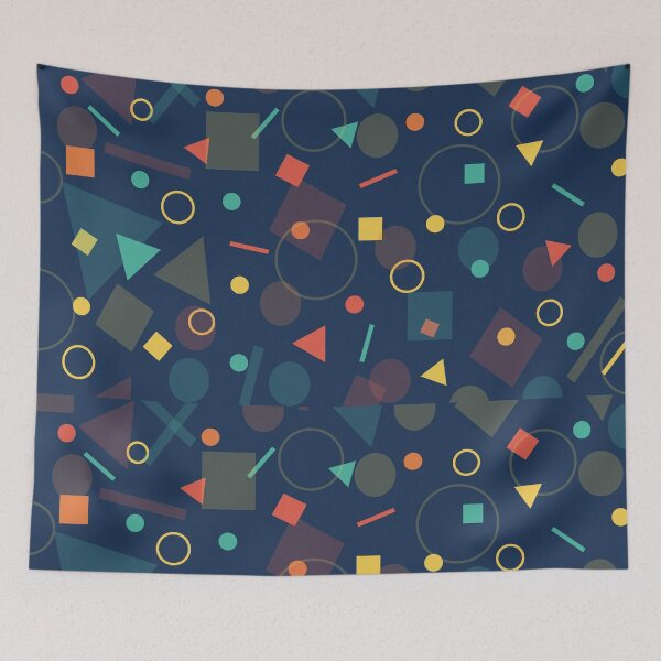 Item preview, Blue Color geometrical Shape Pattern, Geometrical Patterns  designed and sold by garniturex.