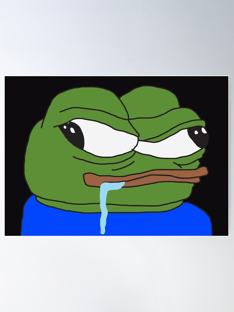 Póster for Sale con la obra «PepeTheFrog Apu Apustaja babeando saliva de la  boca mirada loca kekistan Wall eyed pepe meme black bg HD TIENDA ONLINE DE  ALTA CALIDAD» de iresist |