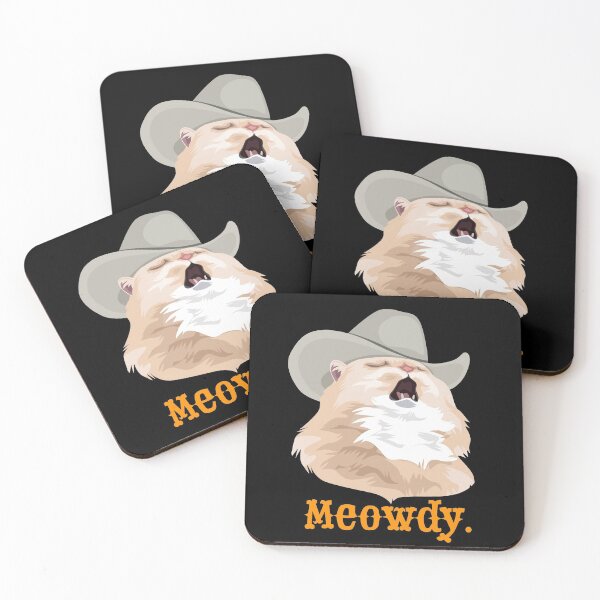 Item preview, Meowdy Singing Cat Wearing a Cowboy Hat Meme designed and sold by CelestialHCO.