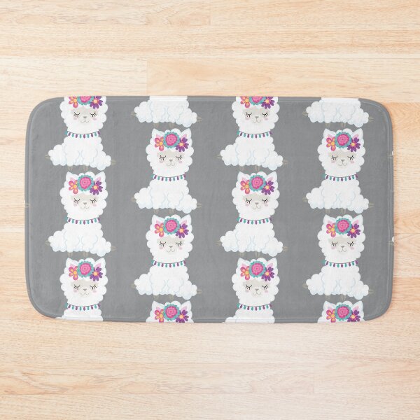 Item preview, Ultimate Gray with white spring llama  designed and sold by ToniaKroeger.