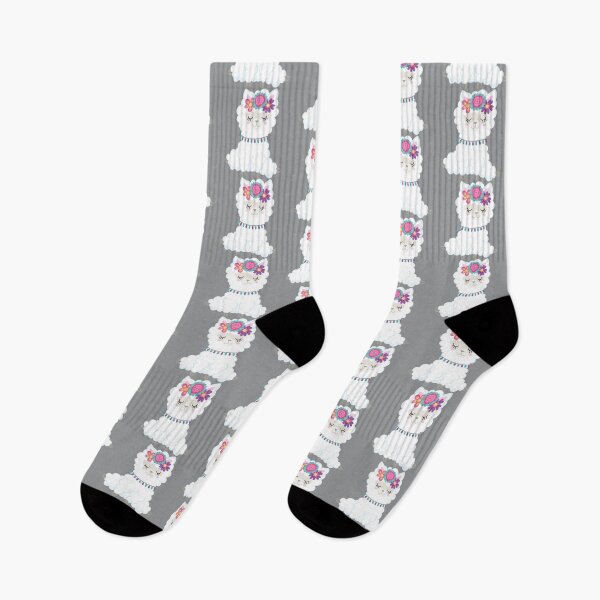 Item preview, Ultimate Gray with white spring llama  designed and sold by ToniaKroeger.