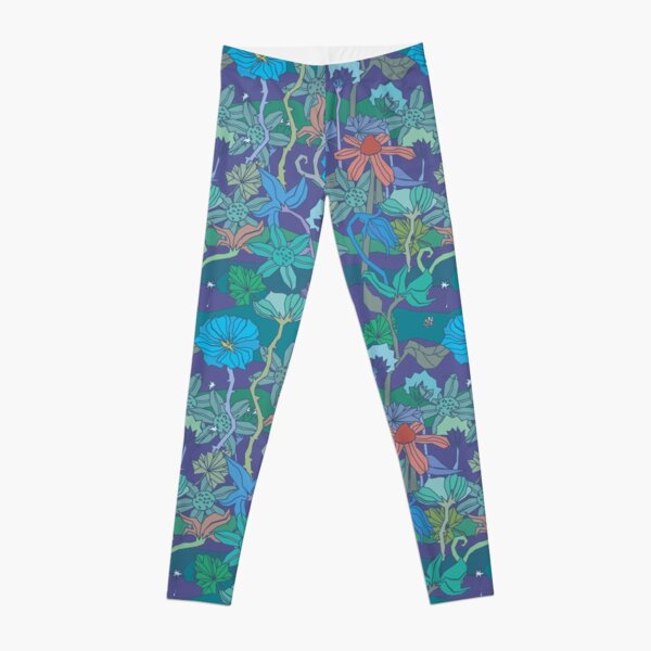 Flower blue Leggings