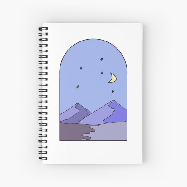 a starry mountain night | pt 1 Spiral Notebook