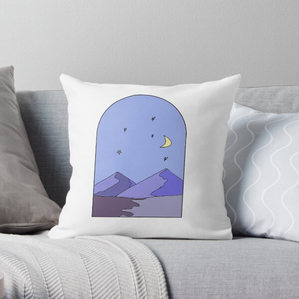 a starry mountain night | pt 1 Throw Pillow