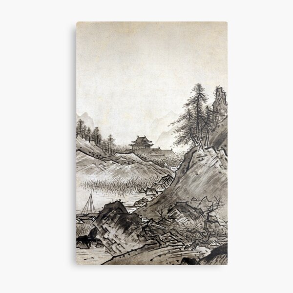 Sesshū Tōyō Autumn Landscape Metal Print