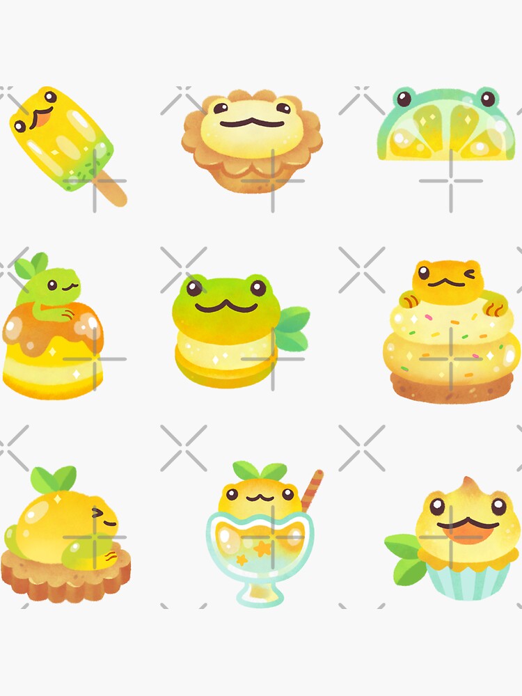 Thumbnail 3 of 3, Sticker, Sweet Lemon frog designed and sold by pikaole.