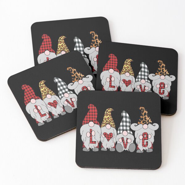 Item preview, Valentine Gnomes, Love, Nordic Gnomes Red White Hats Hearts, Swedish Tomte Cute Elves designed and sold by funnytshirtemp.
