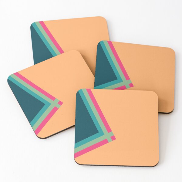 Item preview, Simple abstract flat green pink yellow stripes designed and sold by Thecolorschemer.