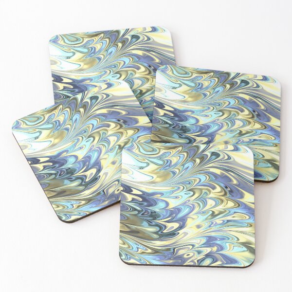 Item preview, Random Art in Blue and Gold designed and sold by ReesDesigns.