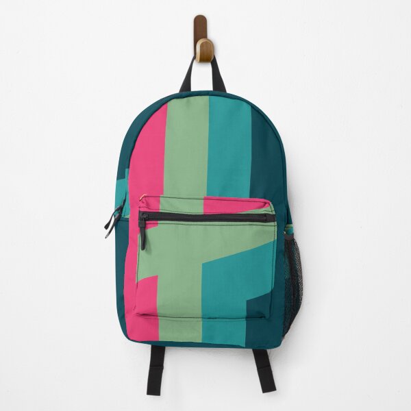 Item preview, Simple abstract flat green pink yellow stripes designed and sold by Thecolorschemer.