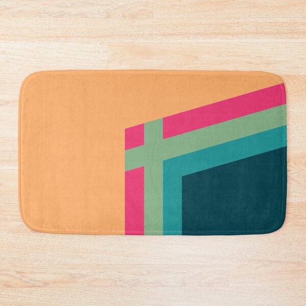 Item preview, Simple abstract flat green pink yellow stripes designed and sold by Thecolorschemer.