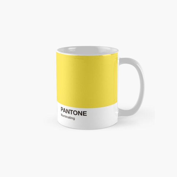 Pantone Color Ultimate Grey e iluminador. Color del año 2021. Taza clásica
