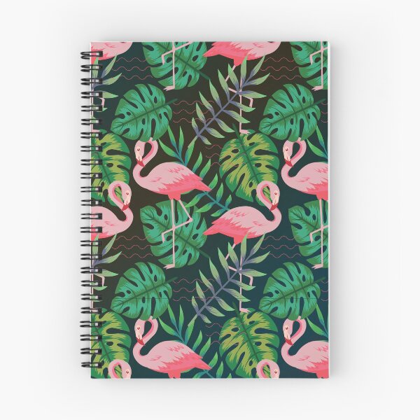 Aperçu de l'œuvre Flamant rose aux feuilles tropicales créée et vendue par synift22.