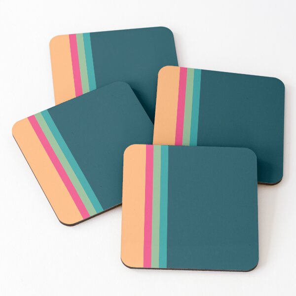Item preview, Simple flat green pink yellow stripes designed and sold by Thecolorschemer.