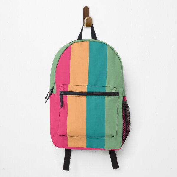 Item preview, Simple flat green pink yellow stripes designed and sold by Thecolorschemer.