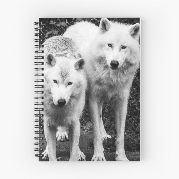 Item preview, Arctic White Wolves Portrait - Black and White Animals designed and sold by Dan Shachar.