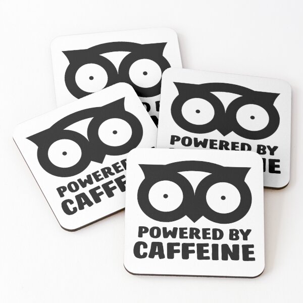 Item preview, Powered by Caffeine - Coffee Addicts Design designed and sold by Youniverse1111.