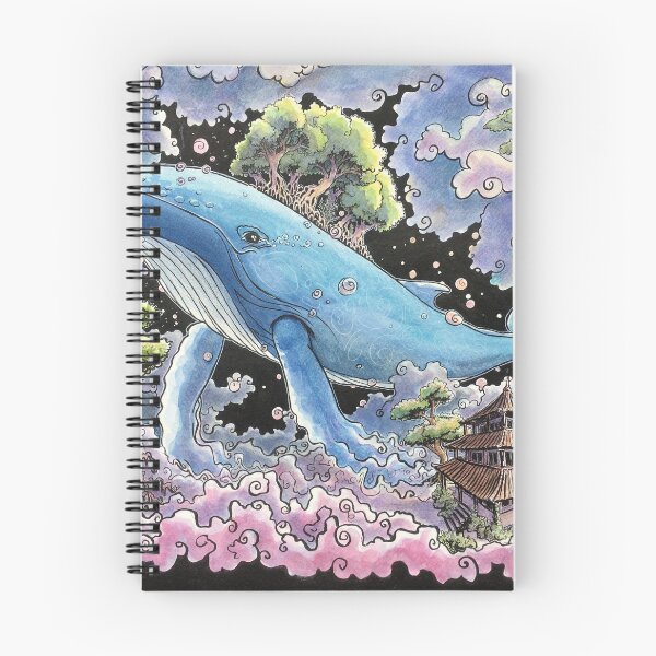 Item preview, Space Whale original illustration designed and sold by EmmaBFantasyArt.